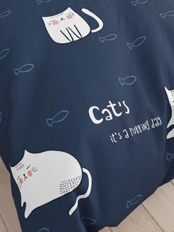 Простынь Сказка "Cats" 240х215 см, перкаль