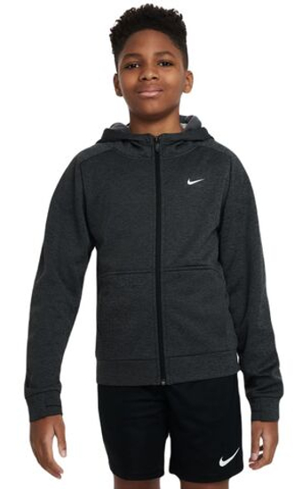 Кофта для мальчика теннисная Nike Therma-FIT Multi+ Full-Zip Training Hoodie - черный