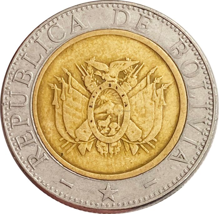5 боливиано 2001 Боливия