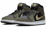 Кроссовки Jordan Air Jordan 1 Mid Olive Green (Женская размерная сетка)