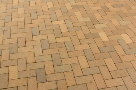 Feldhaus Klinker P273SKF-ECO 200x100x18 cuero flamea, желто-кремовый с оттенками - Клинкерная тротуарная брусчатка