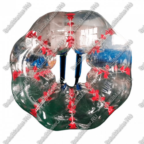 Бампербол ТПУ, диаметр 1,2 м, с красными держателями