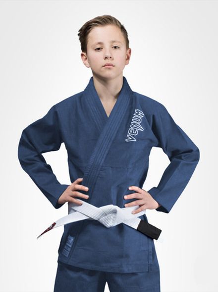 Кимоно для бжж Venum Contender Kids Light Blue с поясом