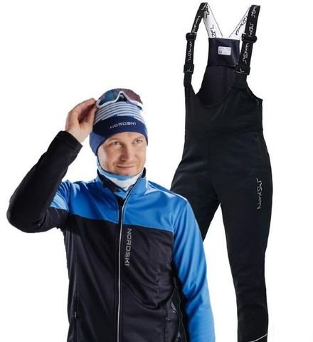 Разминочный костюм NordSki Activе Junior Black/Blue 482710/409100 158 см