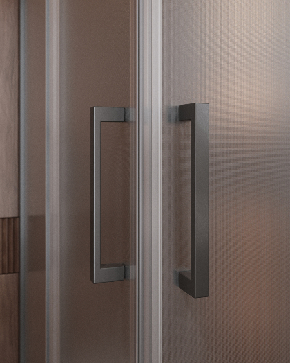 Душевой уголок Cezares MOLVENO-AH-21-90+20-P-GM, 110х90х195, профиль оружейная сталь, стекло Punto матовое