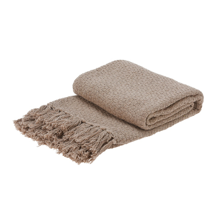 Плед хлопковый с кисточками в ассортименте 130*170 см