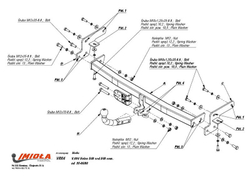 Фаркоп IMIOLA V.004 Volvo S40 седан 1995-2004, Volvo V40 универсал 1995-2004(паспорт и сертификат в комплекте)(без электрики)