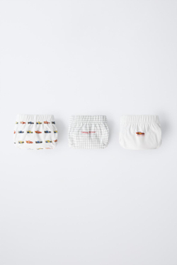 ZARA НАБОР ИЗ 3 ТРУСОВ С ПРИНТОМ CARS © DISNEY, БЕЛЫЙ