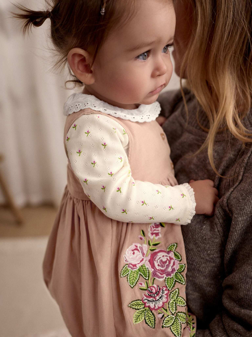 Комплект из трех предметов для девочки Next B45-624, Бежевый, Розовый