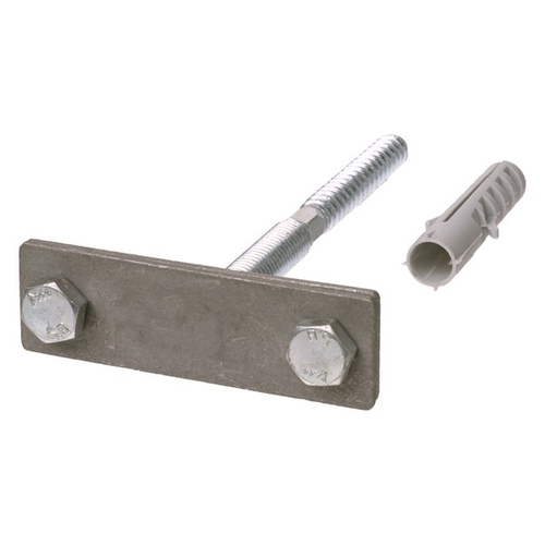 Держатель фасадный для полосы шириной 25-50 мм длина 100 мм с дюбелем, стальной зажим TDM SQ2402-3140