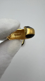 Серьги с чёрной эмалью Napier