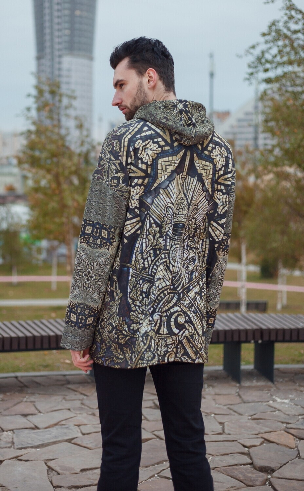 Худи "Три Империи", по мотивам мозаик на ст. метро «Комсомольская», созданным по эскизам Павла Корина