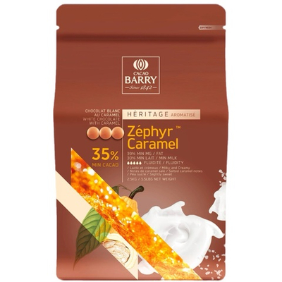 Шоколад белый Cacao Barry 35% Zephyr caramel 2,5 кг