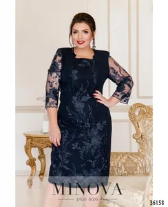 Платье 385А-синий Minova