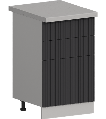 Кухня Модуль ШН3Я 500 Графит / Лайт Грей