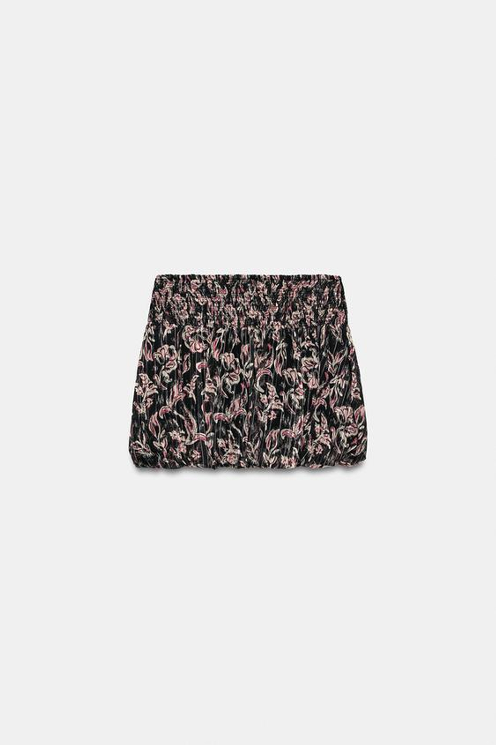 ZARA ЮБКА ОБЪЕМНОГО КРОЯ С ПРИНТОМ, ПАЙЕТКАМИ И БЛЕСТЯЩЕЙ НИТЬЮ, РАЗНОЦВЕТНЫЙ