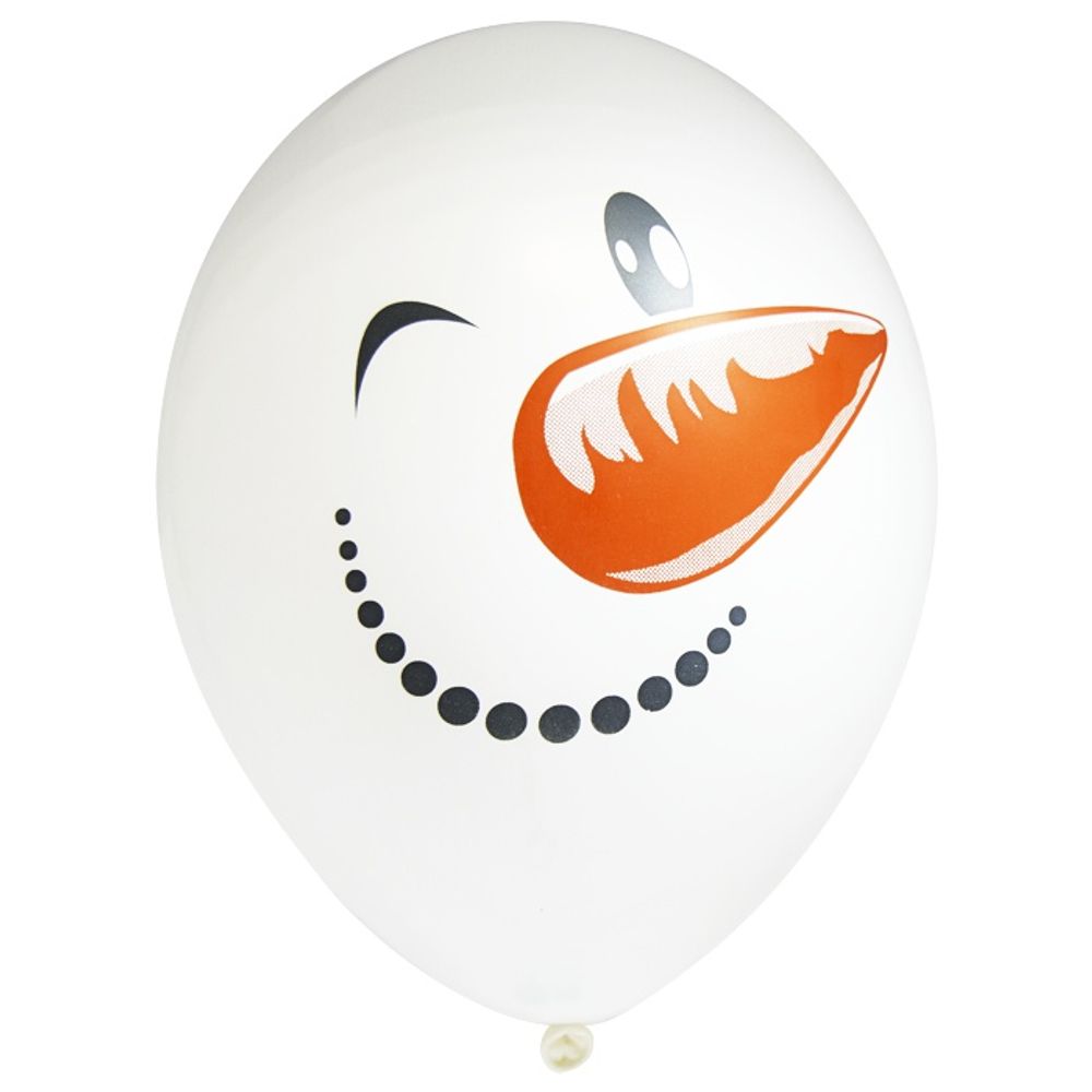 Воздушные шары Belbal с рисунком Снеговик, 50 шт. размер 14&quot; #1103-1496