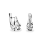 Серьги (каст) из белого золота 585 пробы без вставок