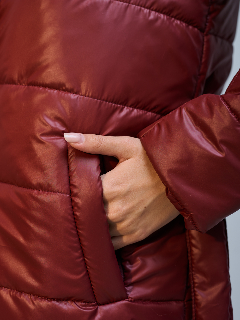 Пальто  демисезонное "Анель" бордо