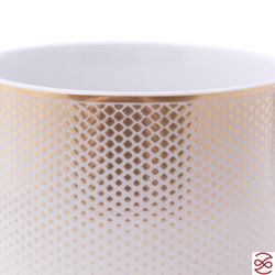 Набор чайных пар Falkenporzellan Deluxe Shape - Rio White Gold 230 мл (6 пар)