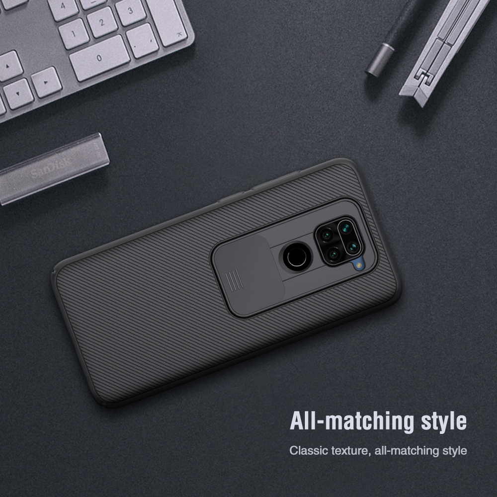 Чехол для Xiaomi Redmi Note 9 от Nillkin серии CamShield Case с защитной крышкой для камеры