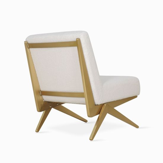 Кресло Otis цвет золотистый/белый