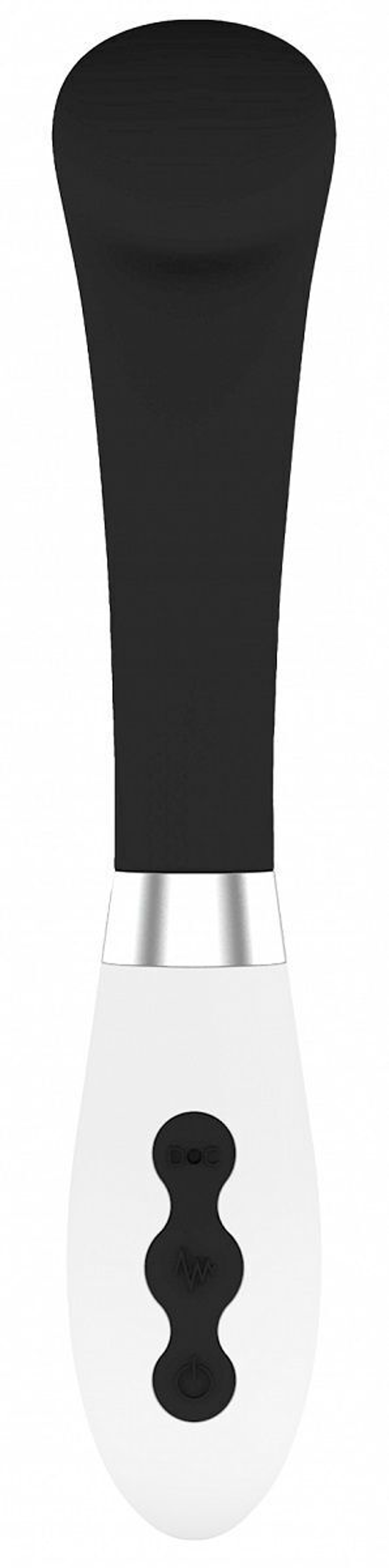 Черный вибратор Aceso с утолщенной головкой - 20,8 см. (Цвет: черный)