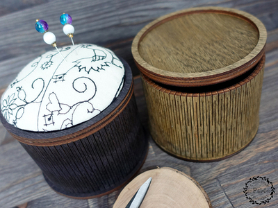 Шкатулка "Корзиночка", коричневая