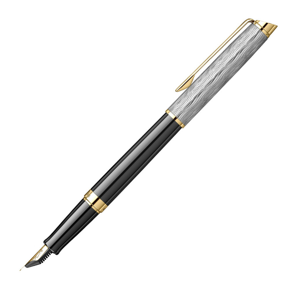 Ручка перьев. Waterman Reflections of Paris Hemisphere DeLuxe (2200837) Black GT M подар.кор.