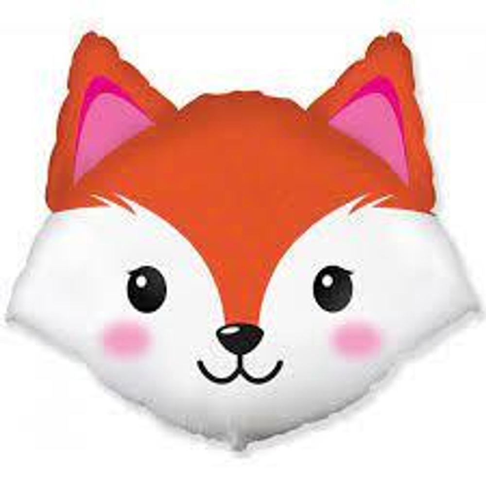 Шар (25""/64 см) Фигура, Голова, Милая Лиса, 1 шт. Б056