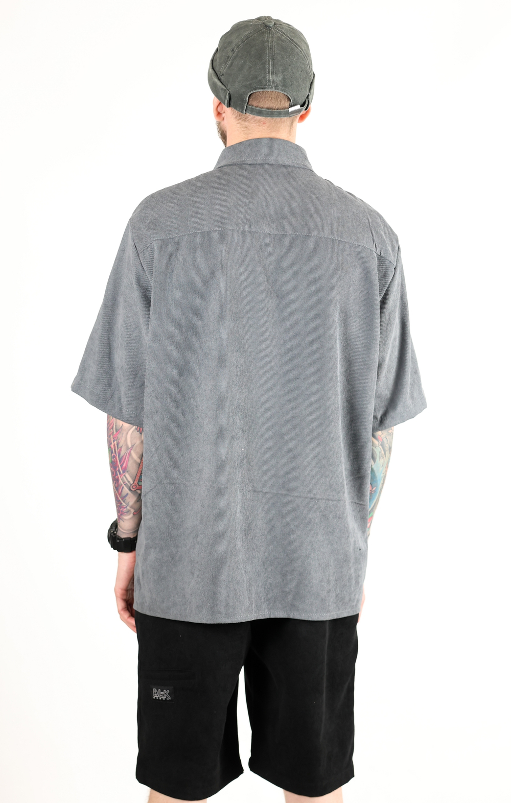 Рубашка BLK CROWN Baggy Вельвет Серый