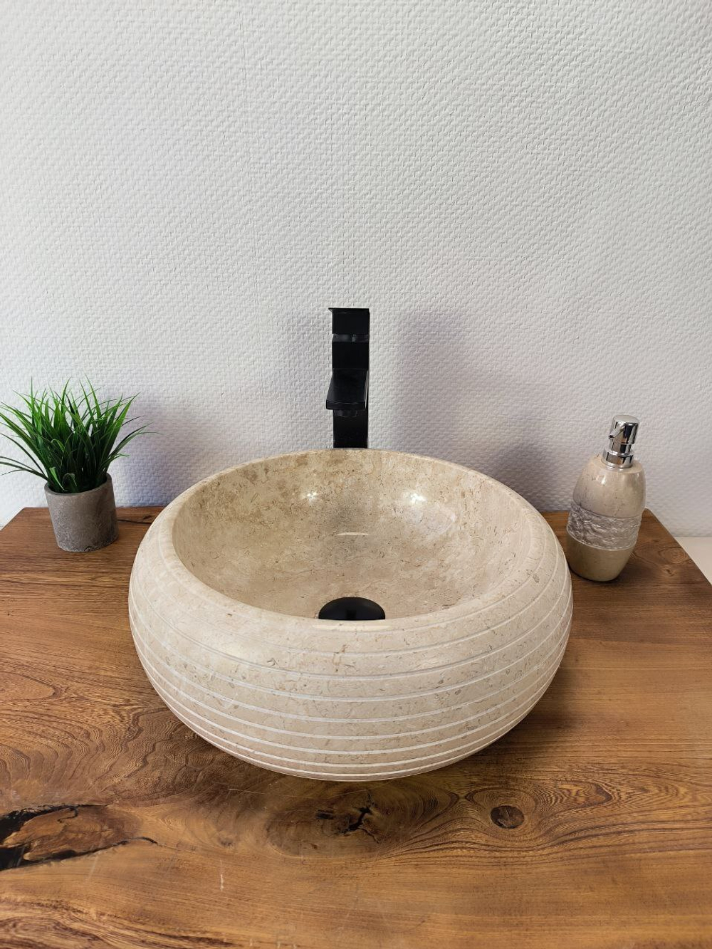 Раковина из мрамора Donut Cream Allur DM-65666 40*40*15