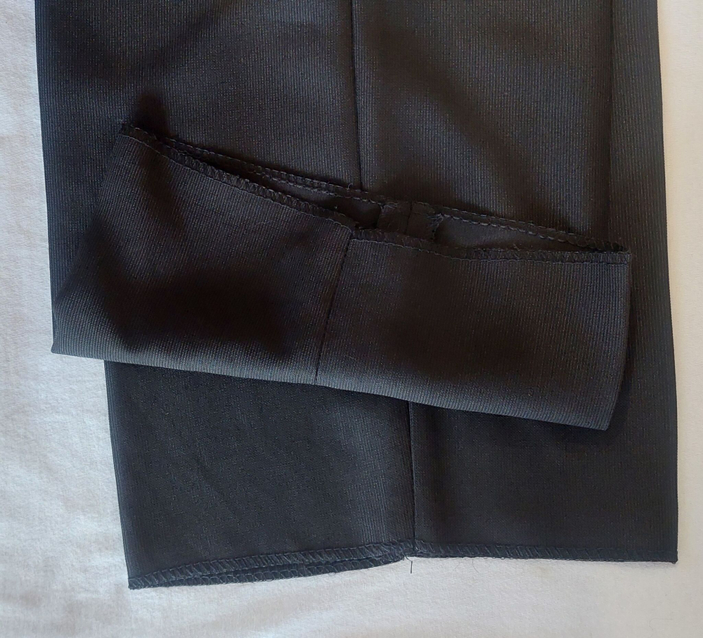 Брюки мужские классические со стрелками чёрные костюмные в рубчик 64