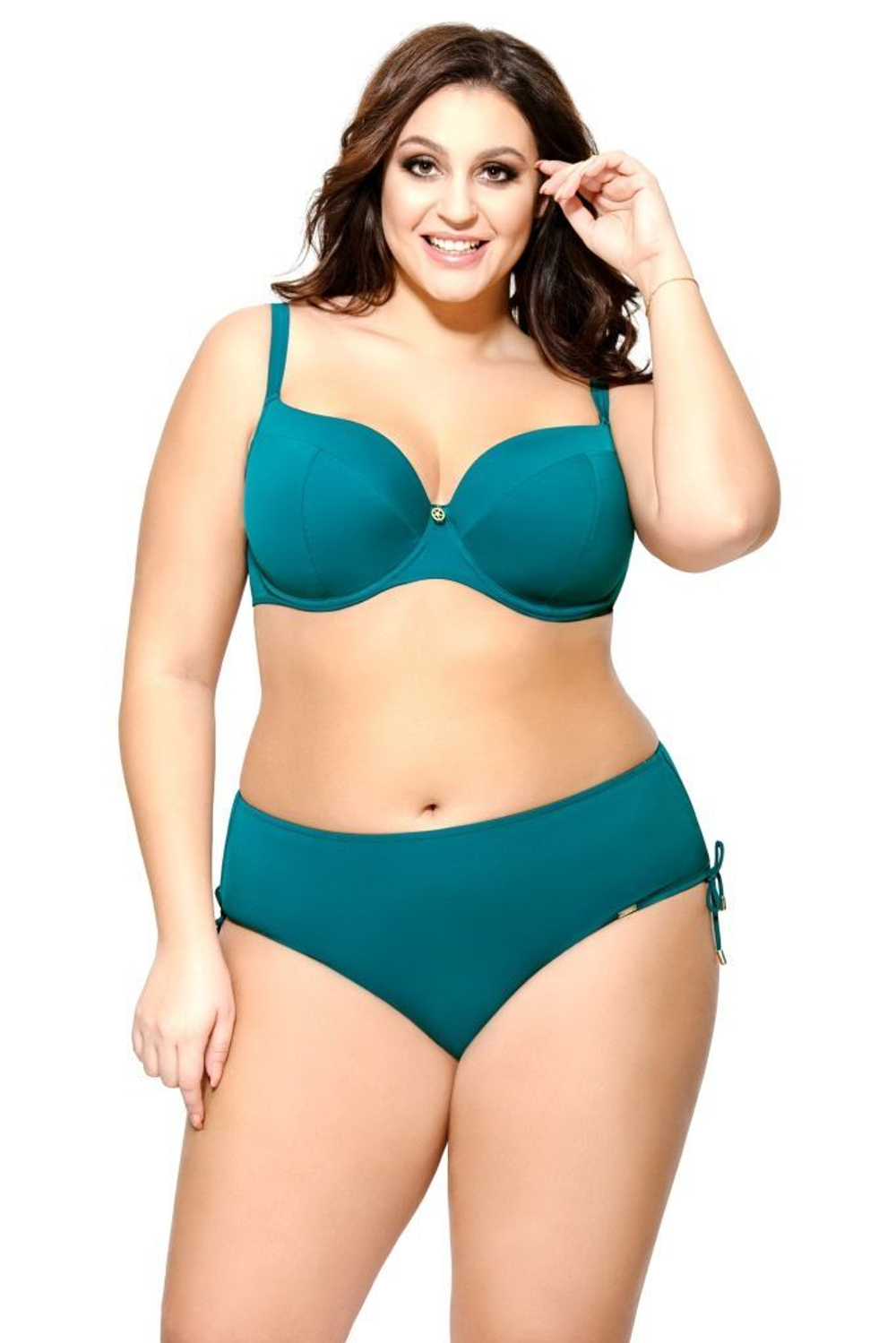 Купальный бюстгальтер с шитыми чашками на тонком поролоне (Размер: 75F) (Цвет: черный)