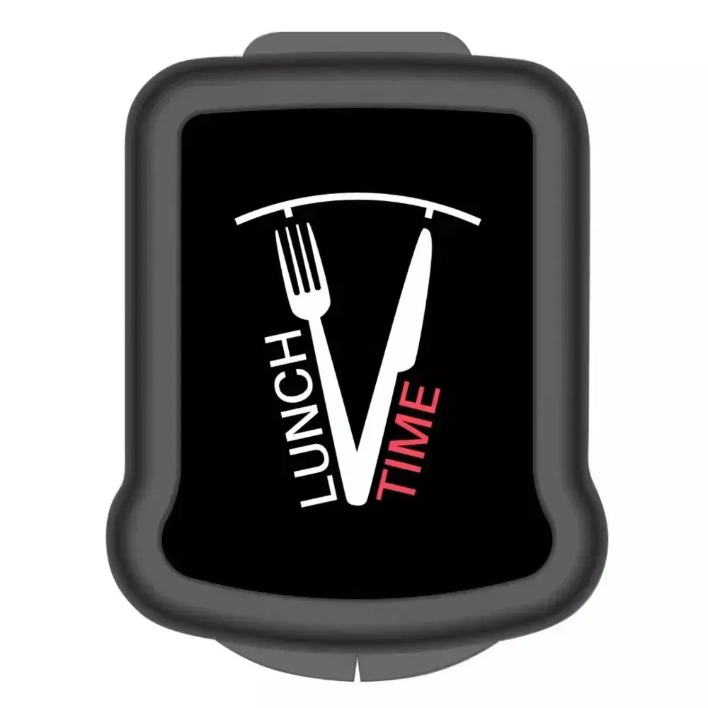 Контейнер для бутербродов с декором 170х42 мм (черный)