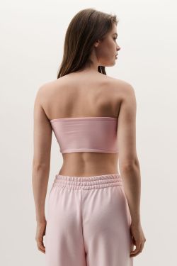 Топ-бандо из вискозы нежно-розового цвета