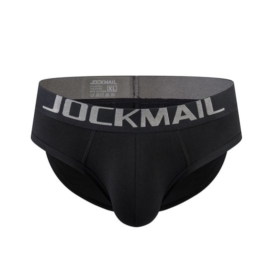 Мужские трусы брифы черные с push up JOCKMAIL JM2021-2