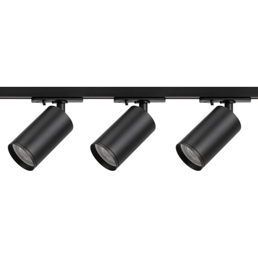 Комплект однофазной трековой системы ЭРА TR39-GU10-SET-3-1 BK под лампу GU10 черный | Комплекты трековой системы