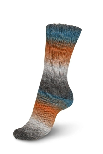 Пряжа Virtuoso Color, 9801638 Regia Color 6-нитка (03073/Цвет охра-петроль-серо-аетрацитный)