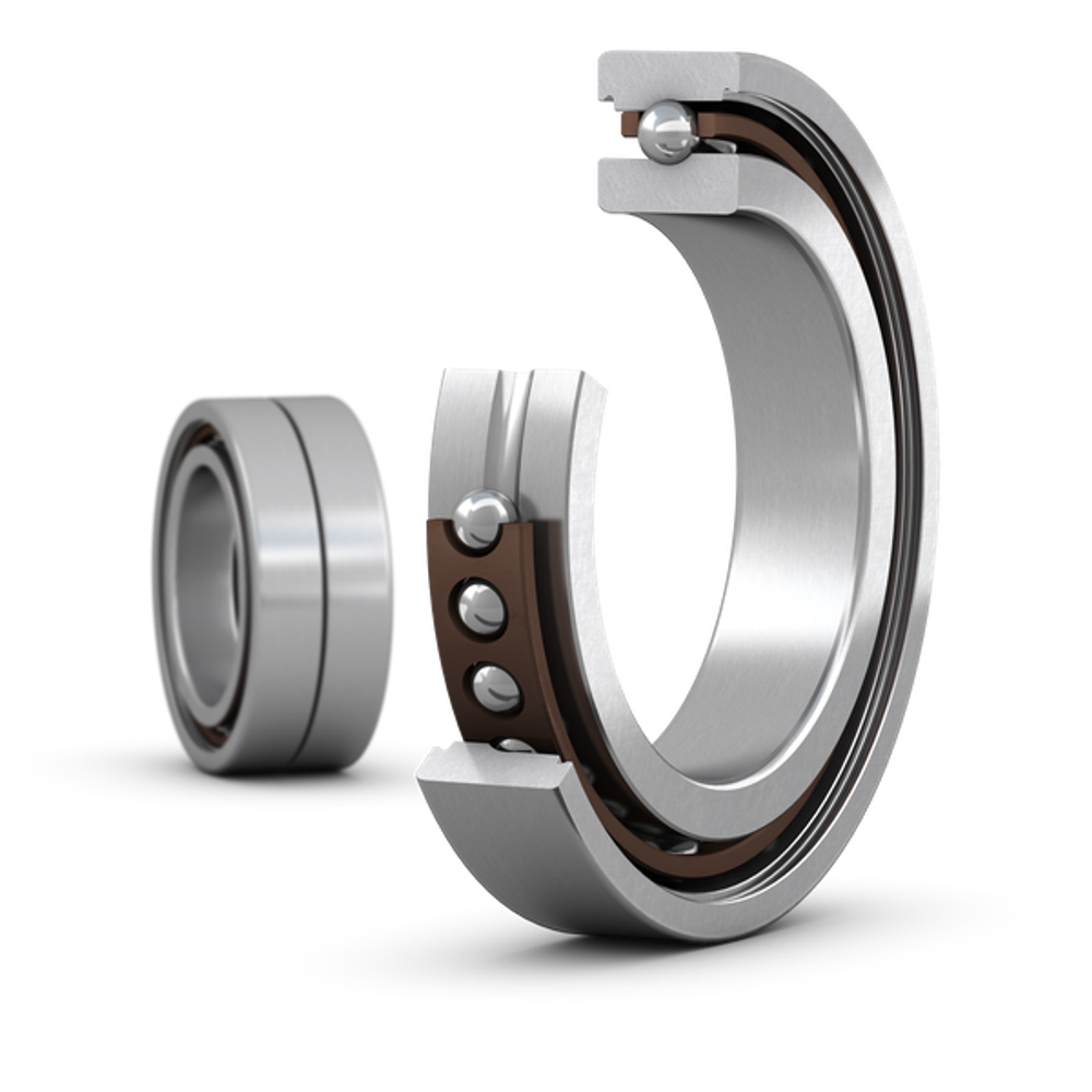 Matched set of two super-precision, high-speed B design, single row angular contact ball bearings 7006 CB/P4ADGA