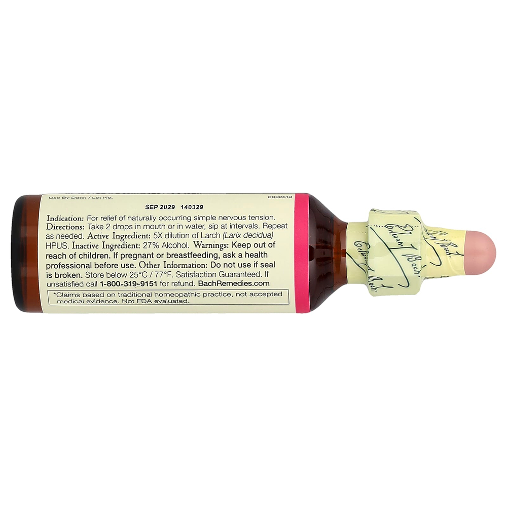 Bach, Original Flower Remedies, лиственница, 20 мл (0,7 жидк. унц.)