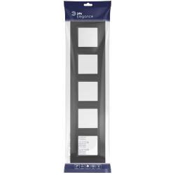 Рамка для розеток и выключателей ЭРА Elegance 14-5015-05 Classic, на 5 постов, антрацит