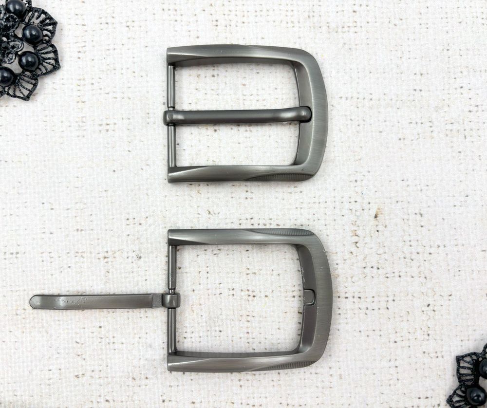 Пряжка ременная металл, ш. 4 см, тёмный никель