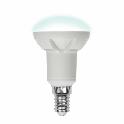 LED-R50-6W/NW/E14/FR PLP01WH Лампа светодиодная. Форма рефлектор, матовая. Серия Palazzo. Белый свет. Картон. ТМ Uniel.