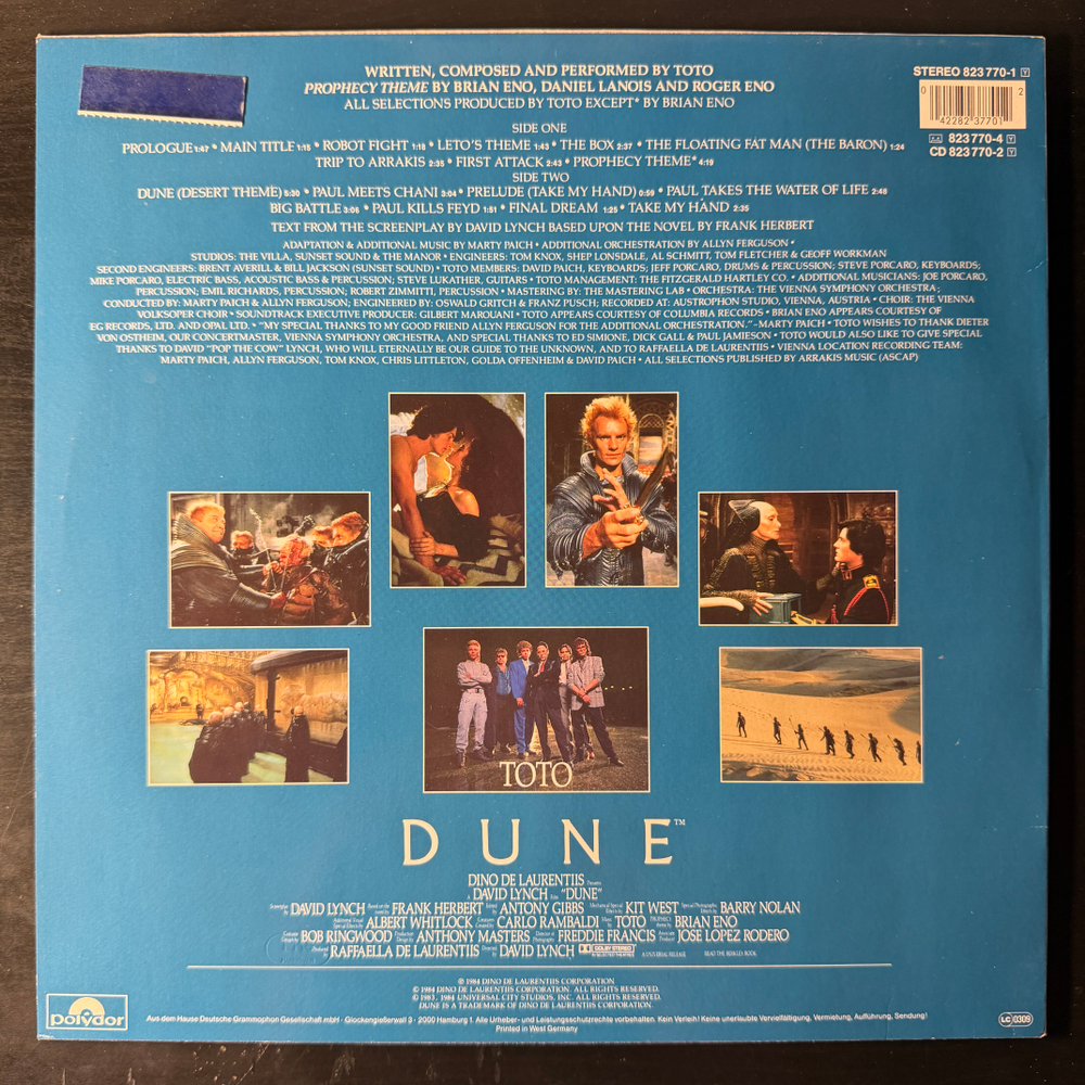 Dune · Der Wüstenplanet - Original Soundtrack Recording (Германия 1984г.) Т
