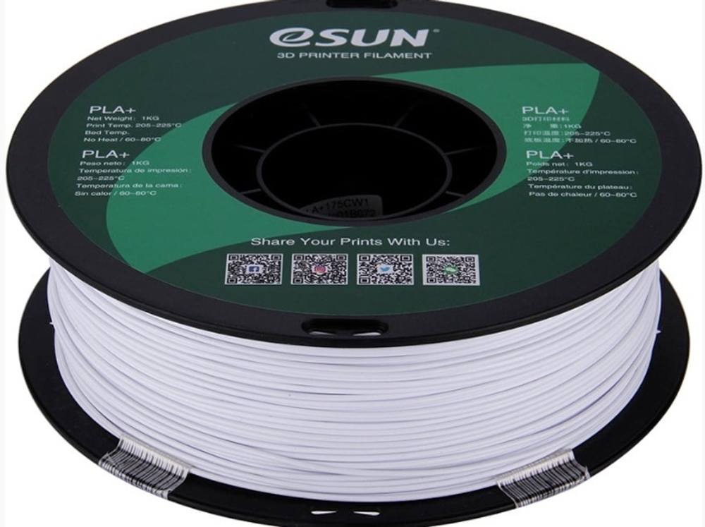 Пластик для 3D-печати ESUN PLA+175CW1 белый