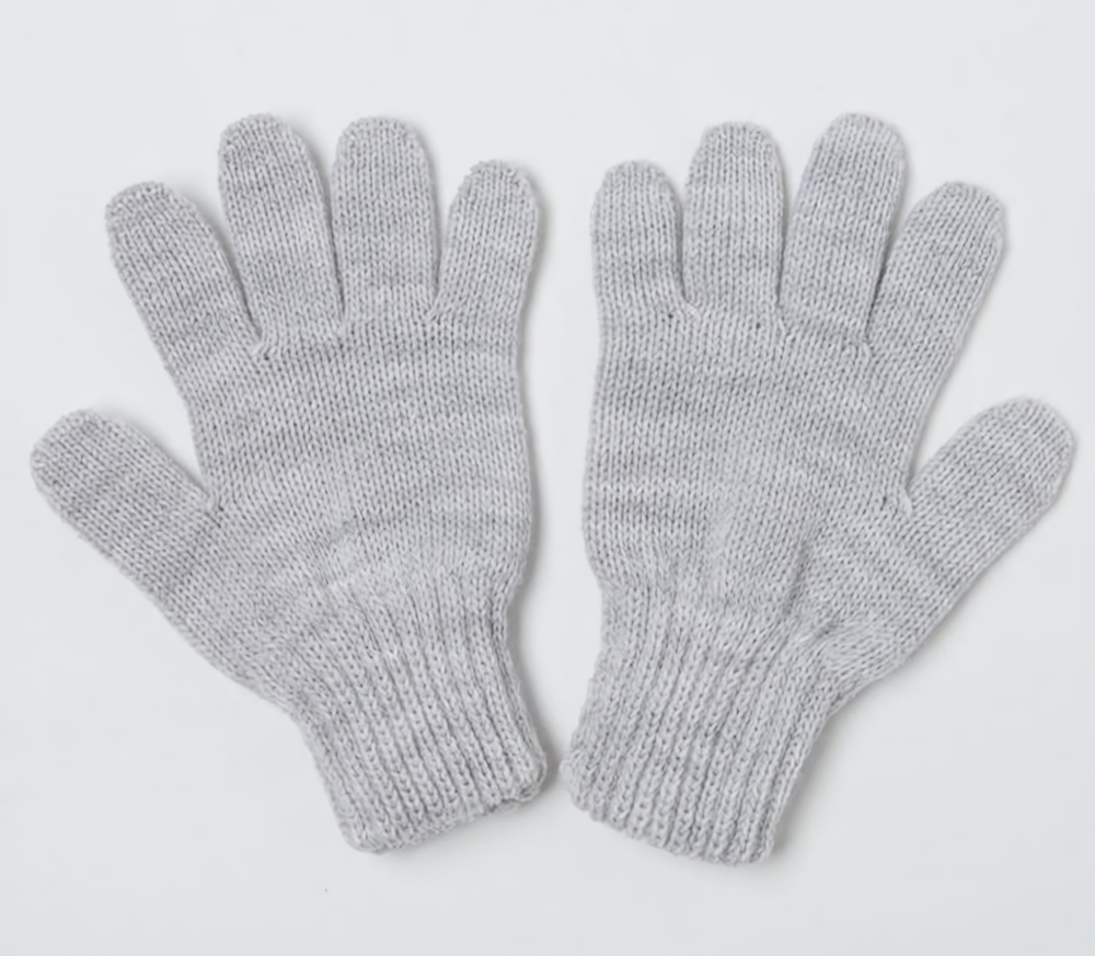 Перчатки для девочек серый, р-р 12 5305709, 1 шт.