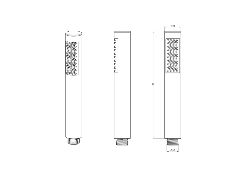 Лейка для душа WONZON & WOGHAND, Хром (WW-88SC04-CR)