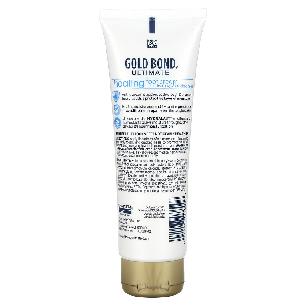 Gold Bond, Ultimate заживляющий крем для ног, алоэ, свежесть и чистота, 113 г (4 унции)