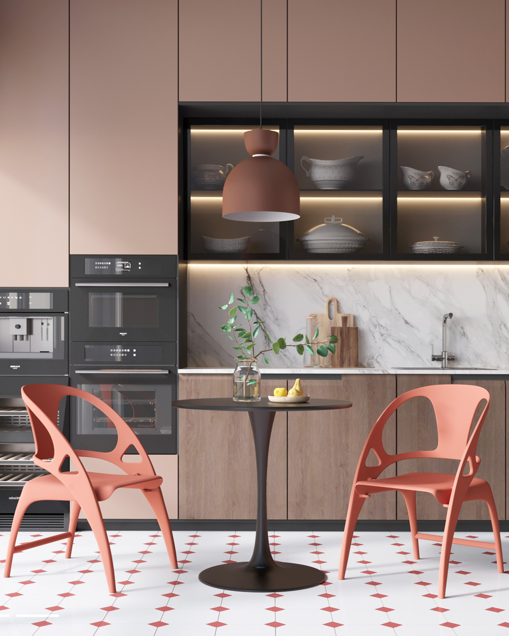 Стул складной Liara пластик бордо